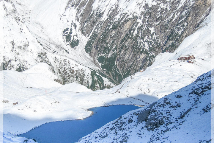 Blick zurück zur Memminger Hütte