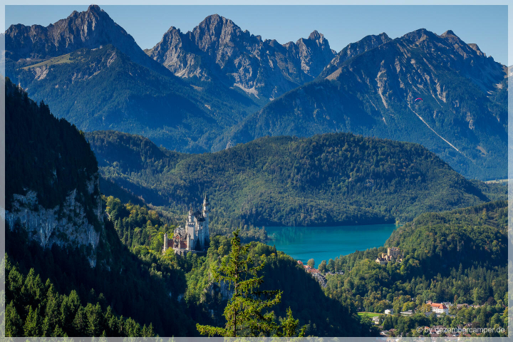 Wanderung auf den Tegelberg - Blick zum Schloss Neuschwanstein & Alpsee