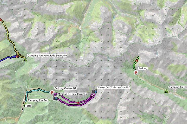 Alle Wanderungen im Campingplätze im Ordesa NP